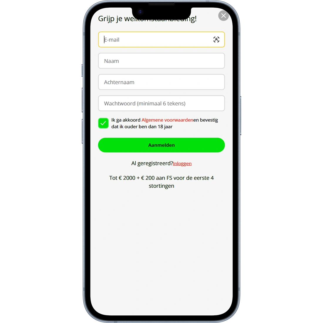Hoe registreren bij Slot7